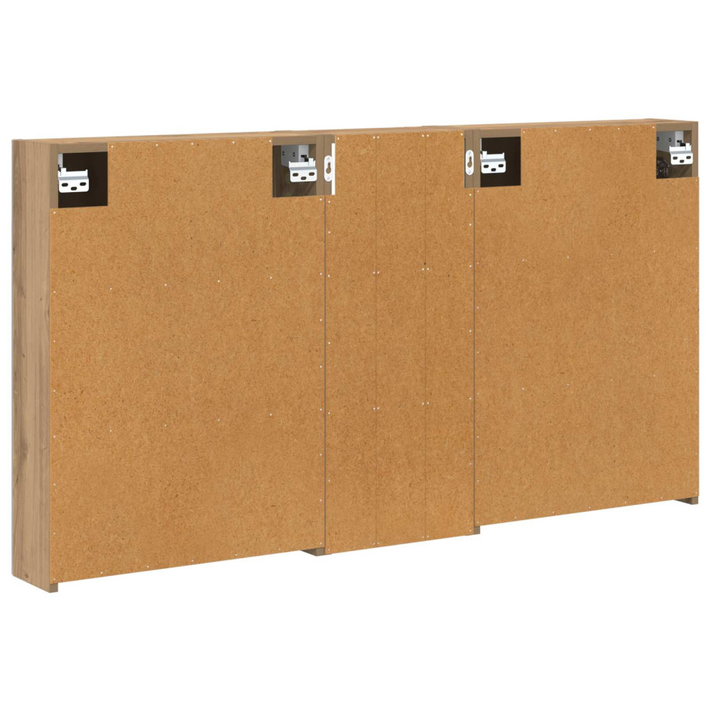 Produktbild för Badrumsskåpsset 3 pcs 130 x 14,5 x 70 cm Konstruerat trä