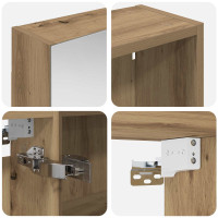 Produktbild för Badrumsskåpsset 3 pcs 130 x 14,5 x 70 cm Konstruerat trä