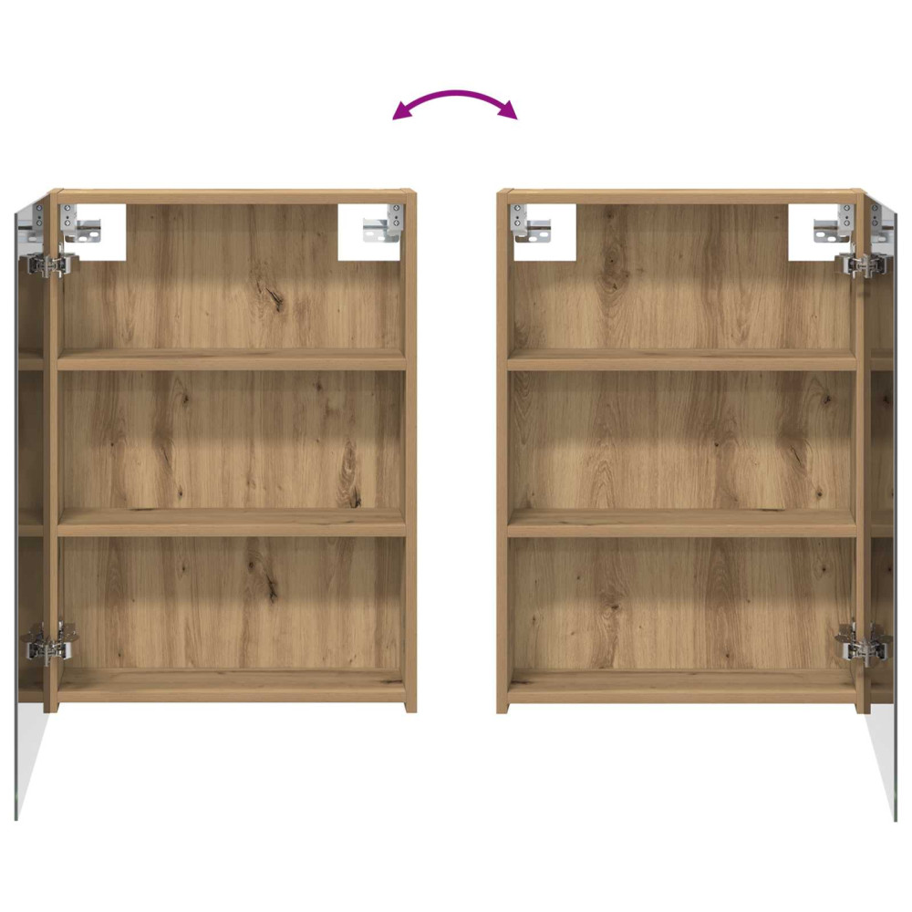 Produktbild för Badrumsskåpsset 3 pcs 130 x 14,5 x 70 cm Konstruerat trä