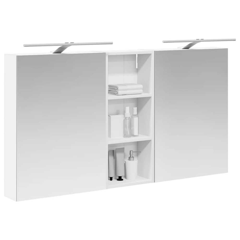 Produktbild för Badrumsskåpsset 3 pcs 130 x 14,5 x 70 cm Konstruerat trä