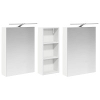 Produktbild för Badrumsskåpsset 3 pcs 130 x 14,5 x 70 cm Konstruerat trä