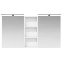 Produktbild för Badrumsskåpsset 3 pcs 130 x 14,5 x 70 cm Konstruerat trä