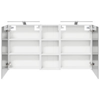 Produktbild för Badrumsskåpsset 3 pcs 130 x 14,5 x 70 cm Konstruerat trä