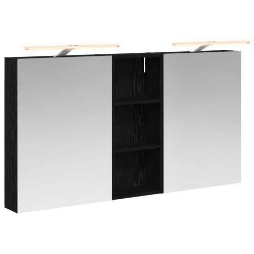 vidaXL Badrumsskåpsset 3 pcs 130 x 14,5 x 70 cm Konstruerat trä