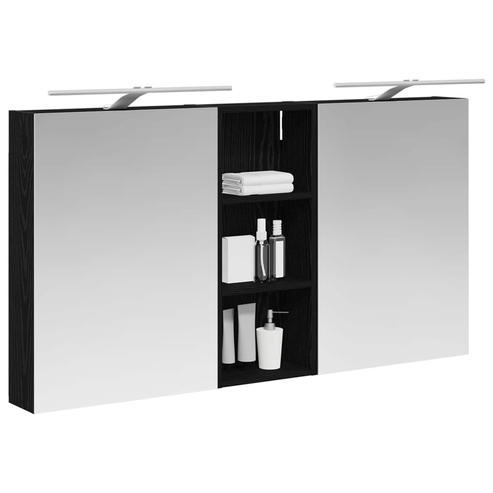 Produktbild för Badrumsskåpsset 3 pcs 130 x 14,5 x 70 cm Konstruerat trä
