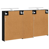 Produktbild för Badrumsskåpsset 3 pcs 130 x 14,5 x 70 cm Konstruerat trä