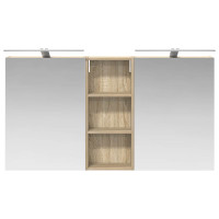 Produktbild för Badrumsskåpsset 3 pcs 130 x 14,5 x 70 cm Konstruerat trä