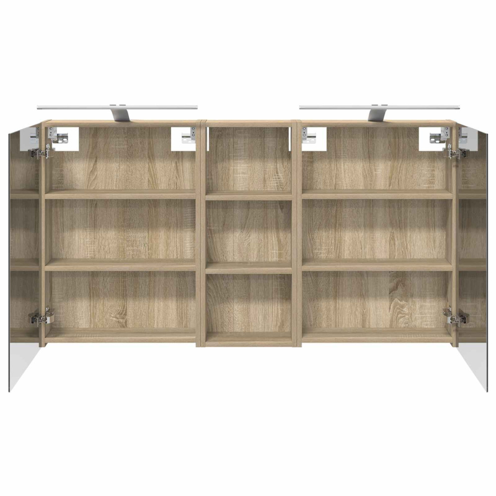 Produktbild för Badrumsskåpsset 3 pcs 130 x 14,5 x 70 cm Konstruerat trä