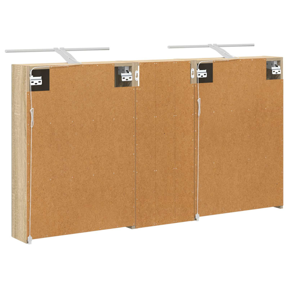 Produktbild för Badrumsskåpsset 3 pcs 130 x 14,5 x 70 cm Konstruerat trä