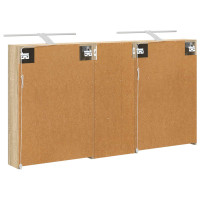 Produktbild för Badrumsskåpsset 3 pcs 130 x 14,5 x 70 cm Konstruerat trä
