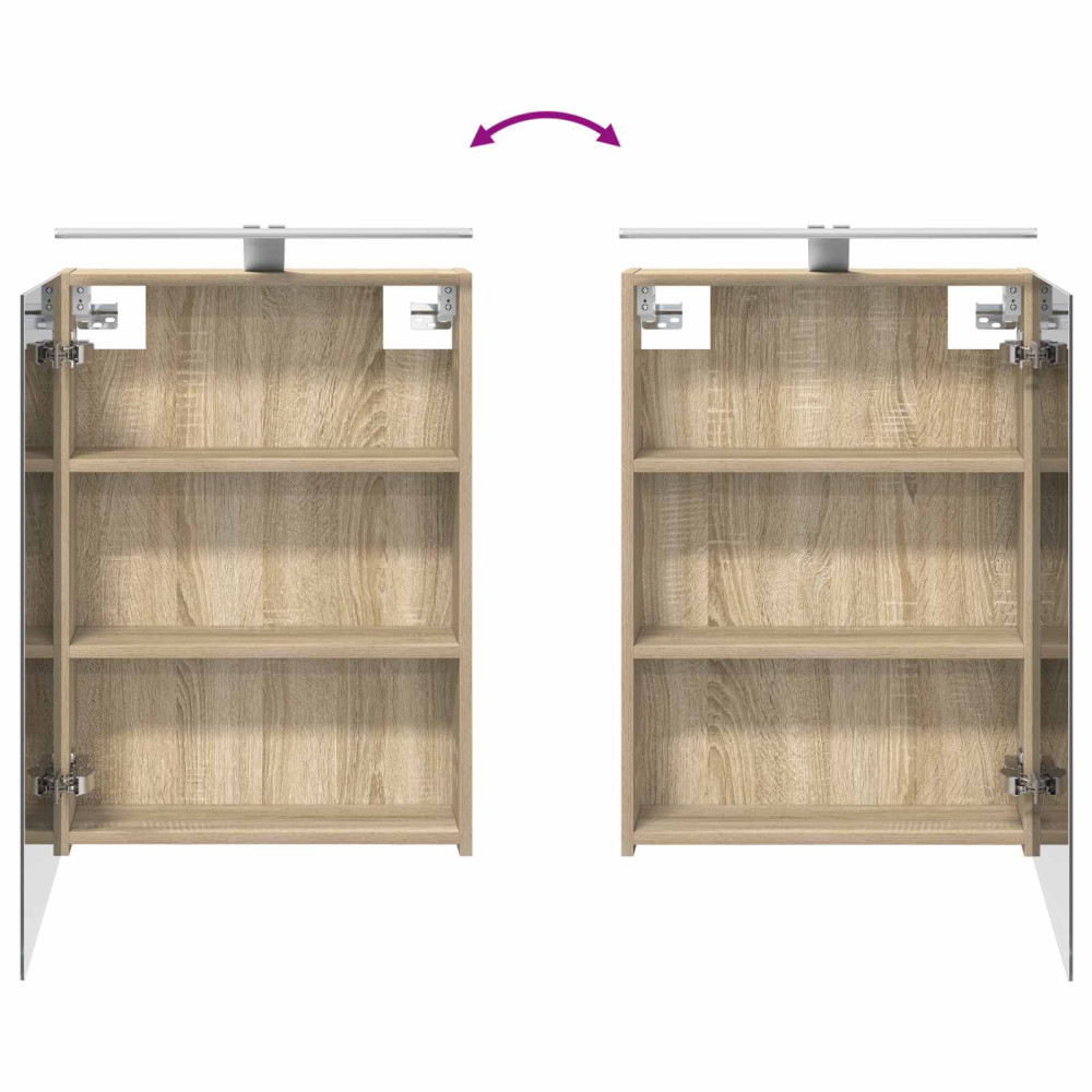 Produktbild för Badrumsskåpsset 3 pcs 130 x 14,5 x 70 cm Konstruerat trä