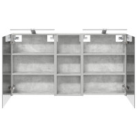 Produktbild för Badrumsskåpsset 3 pcs 130 x 14,5 x 70 cm Konstruerat trä