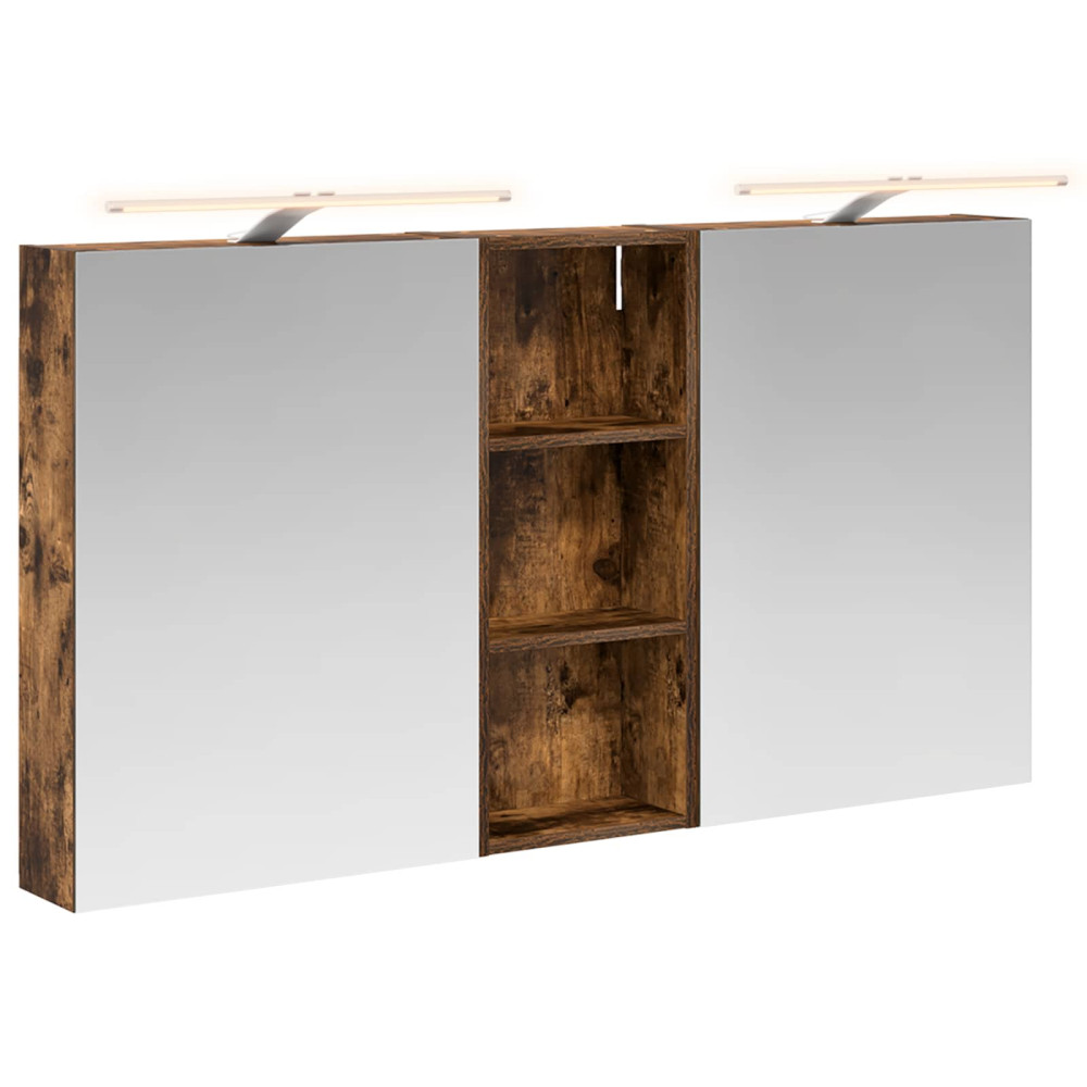 Produktbild för Badrumsskåpsset 3 pcs 130 x 14,5 x 70 cm Konstruerat trä