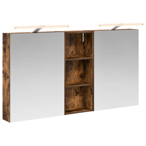 vidaXL Badrumsskåpsset 3 pcs 130 x 14,5 x 70 cm Konstruerat trä