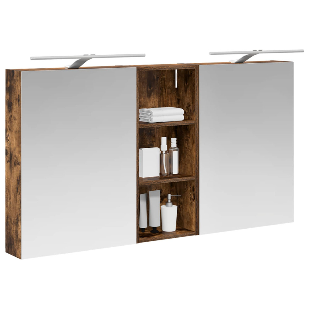 Produktbild för Badrumsskåpsset 3 pcs 130 x 14,5 x 70 cm Konstruerat trä