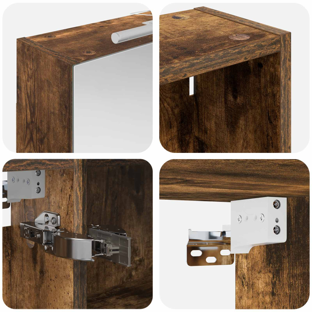 Produktbild för Badrumsskåpsset 3 pcs 130 x 14,5 x 70 cm Konstruerat trä