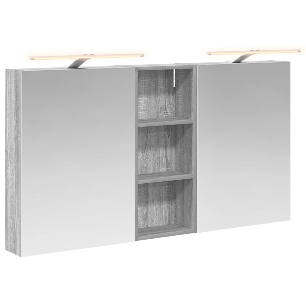 Produktbild för Badrumsskåpsset 3 pcs 130 x 14,5 x 70 cm Konstruerat trä