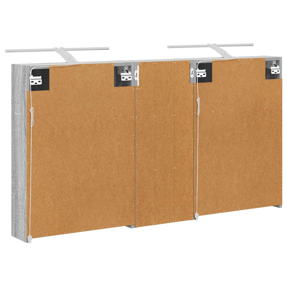 Produktbild för Badrumsskåpsset 3 pcs 130 x 14,5 x 70 cm Konstruerat trä