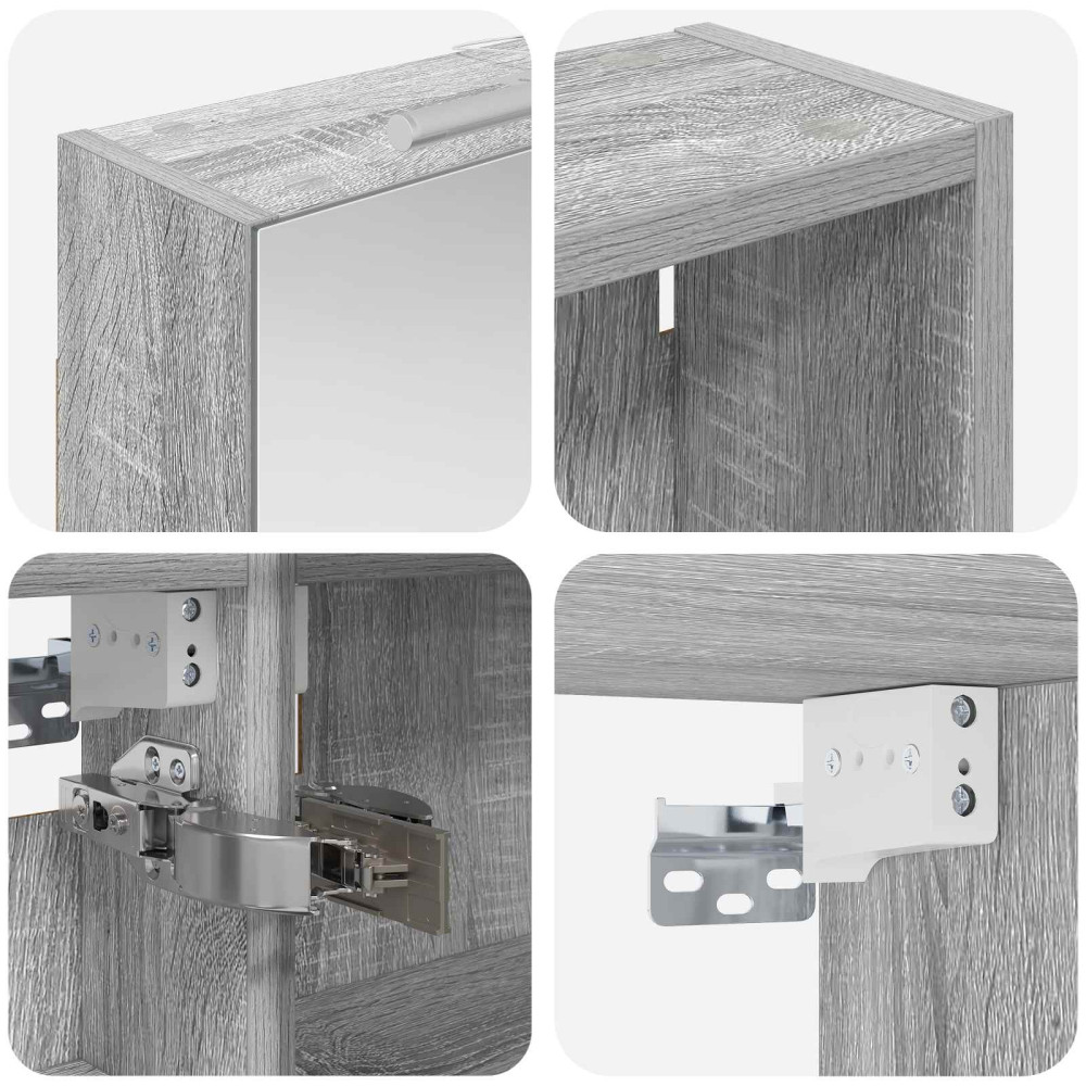 Produktbild för Badrumsskåpsset 3 pcs 130 x 14,5 x 70 cm Konstruerat trä