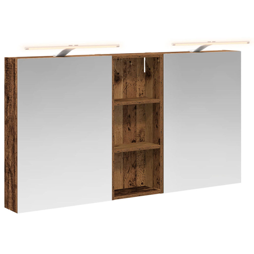 Produktbild för Badrumsskåpsset 3 pcs 130 x 14,5 x 70 cm Konstruerat trä