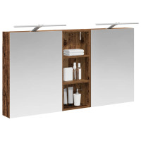 Produktbild för Badrumsskåpsset 3 pcs 130 x 14,5 x 70 cm Konstruerat trä