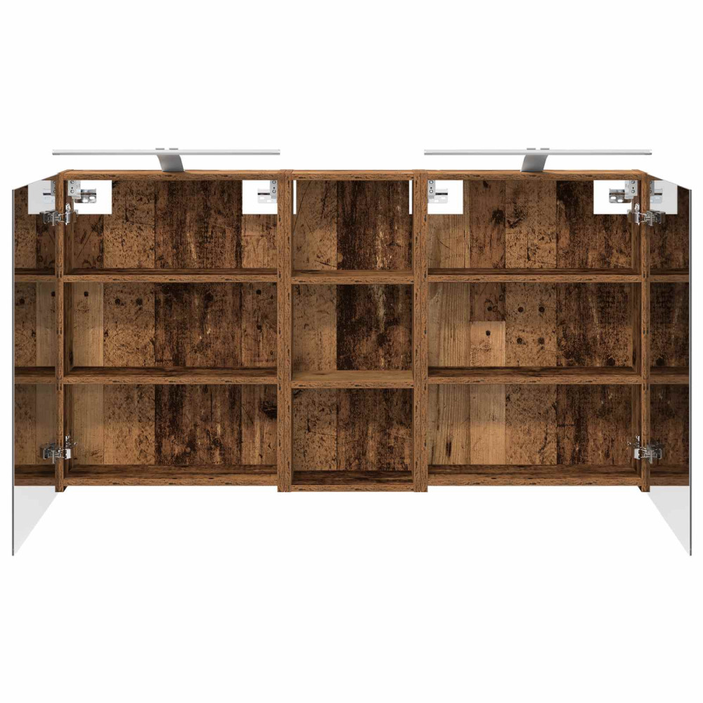 Produktbild för Badrumsskåpsset 3 pcs 130 x 14,5 x 70 cm Konstruerat trä
