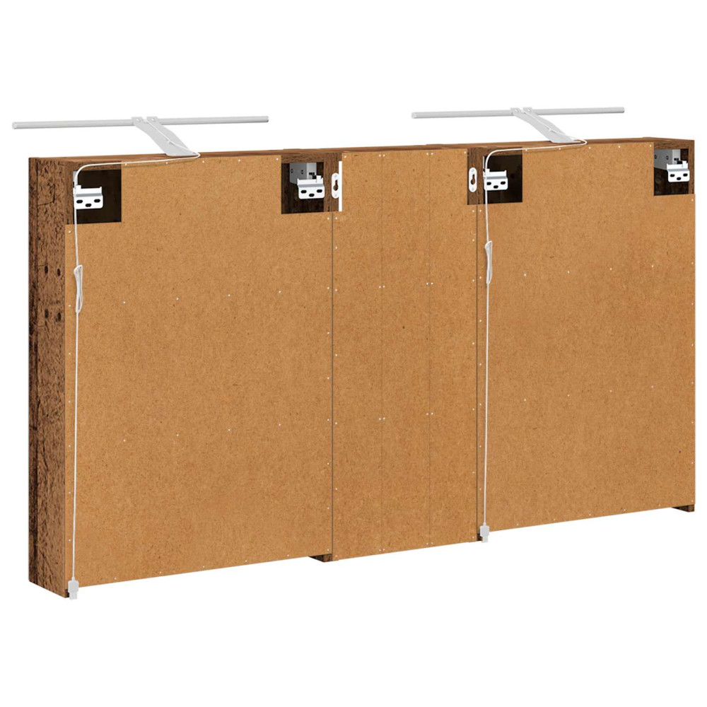 Produktbild för Badrumsskåpsset 3 pcs 130 x 14,5 x 70 cm Konstruerat trä