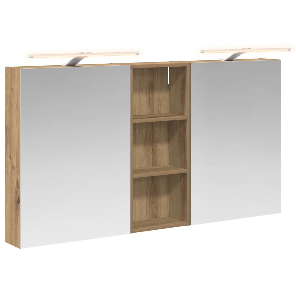 Produktbild för Badrumsskåpsset 3 pcs 130 x 14,5 x 70 cm Konstruerat trä