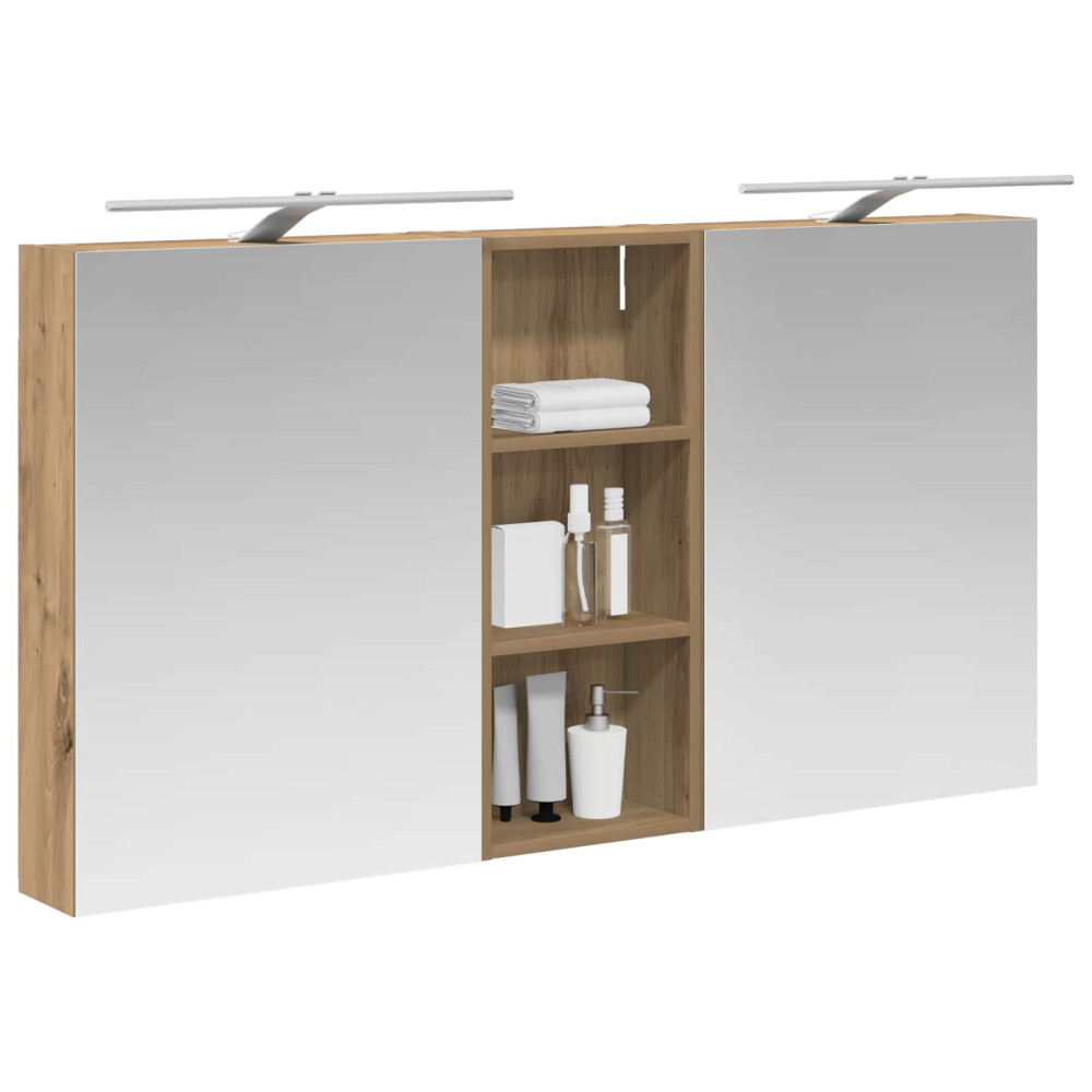 Produktbild för Badrumsskåpsset 3 pcs 130 x 14,5 x 70 cm Konstruerat trä