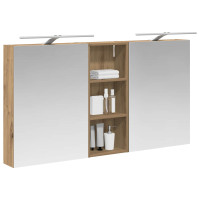 Produktbild för Badrumsskåpsset 3 pcs 130 x 14,5 x 70 cm Konstruerat trä