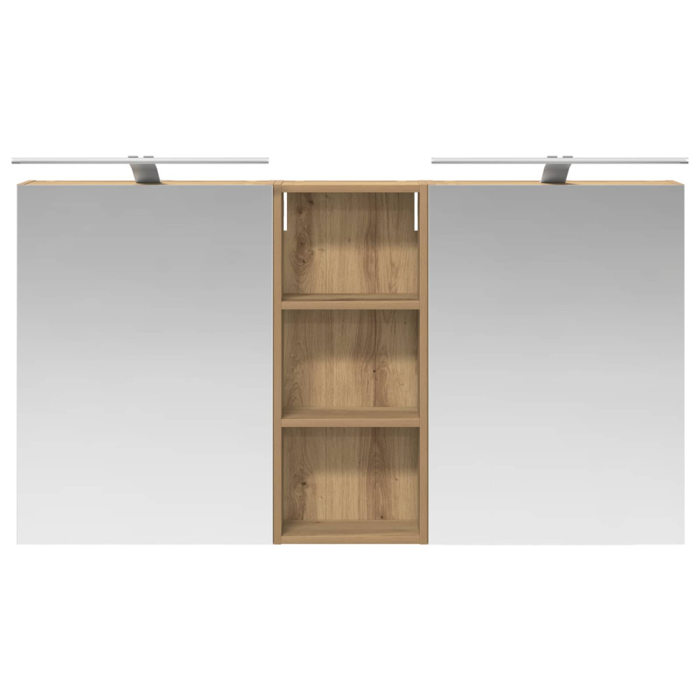 Produktbild för Badrumsskåpsset 3 pcs 130 x 14,5 x 70 cm Konstruerat trä