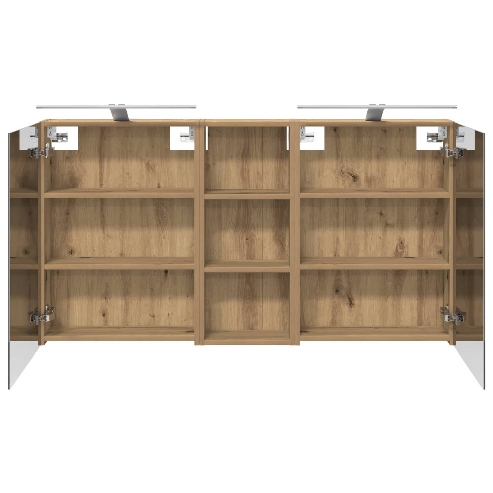 Produktbild för Badrumsskåpsset 3 pcs 130 x 14,5 x 70 cm Konstruerat trä