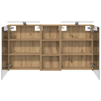 Produktbild för Badrumsskåpsset 3 pcs 130 x 14,5 x 70 cm Konstruerat trä