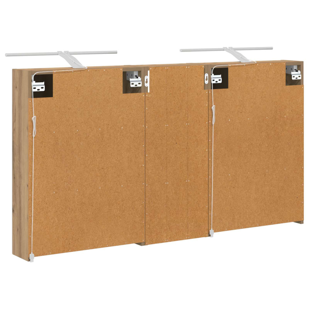 Produktbild för Badrumsskåpsset 3 pcs 130 x 14,5 x 70 cm Konstruerat trä