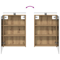 Produktbild för Badrumsskåpsset 3 pcs 130 x 14,5 x 70 cm Konstruerat trä