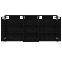 Produktbild för Badrumsskåpsset 3 pcs 140 x 14,5 x 70 cm Konstruerat trä