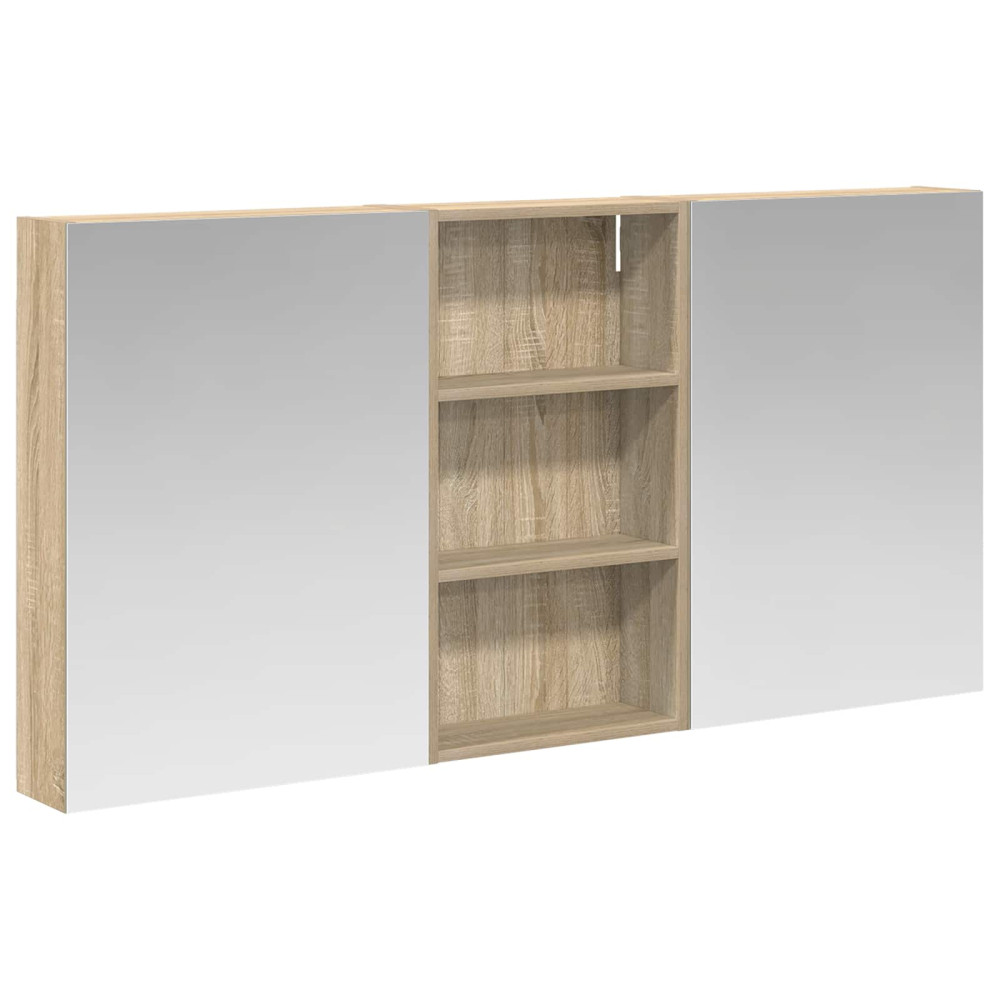 Produktbild för Badrumsskåpsset 3 pcs 140 x 14,5 x 70 cm Konstruerat trä