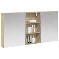 Produktbild för Badrumsskåpsset 3 pcs 140 x 14,5 x 70 cm Konstruerat trä