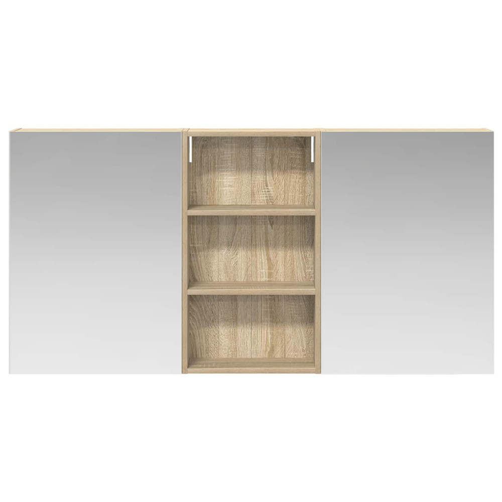 Produktbild för Badrumsskåpsset 3 pcs 140 x 14,5 x 70 cm Konstruerat trä
