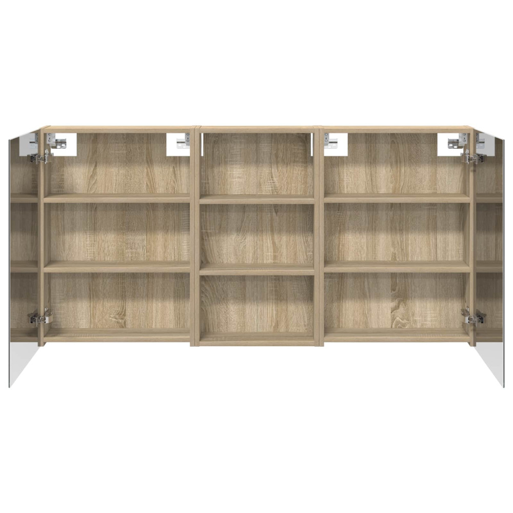 Produktbild för Badrumsskåpsset 3 pcs 140 x 14,5 x 70 cm Konstruerat trä