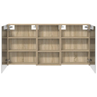 Produktbild för Badrumsskåpsset 3 pcs 140 x 14,5 x 70 cm Konstruerat trä
