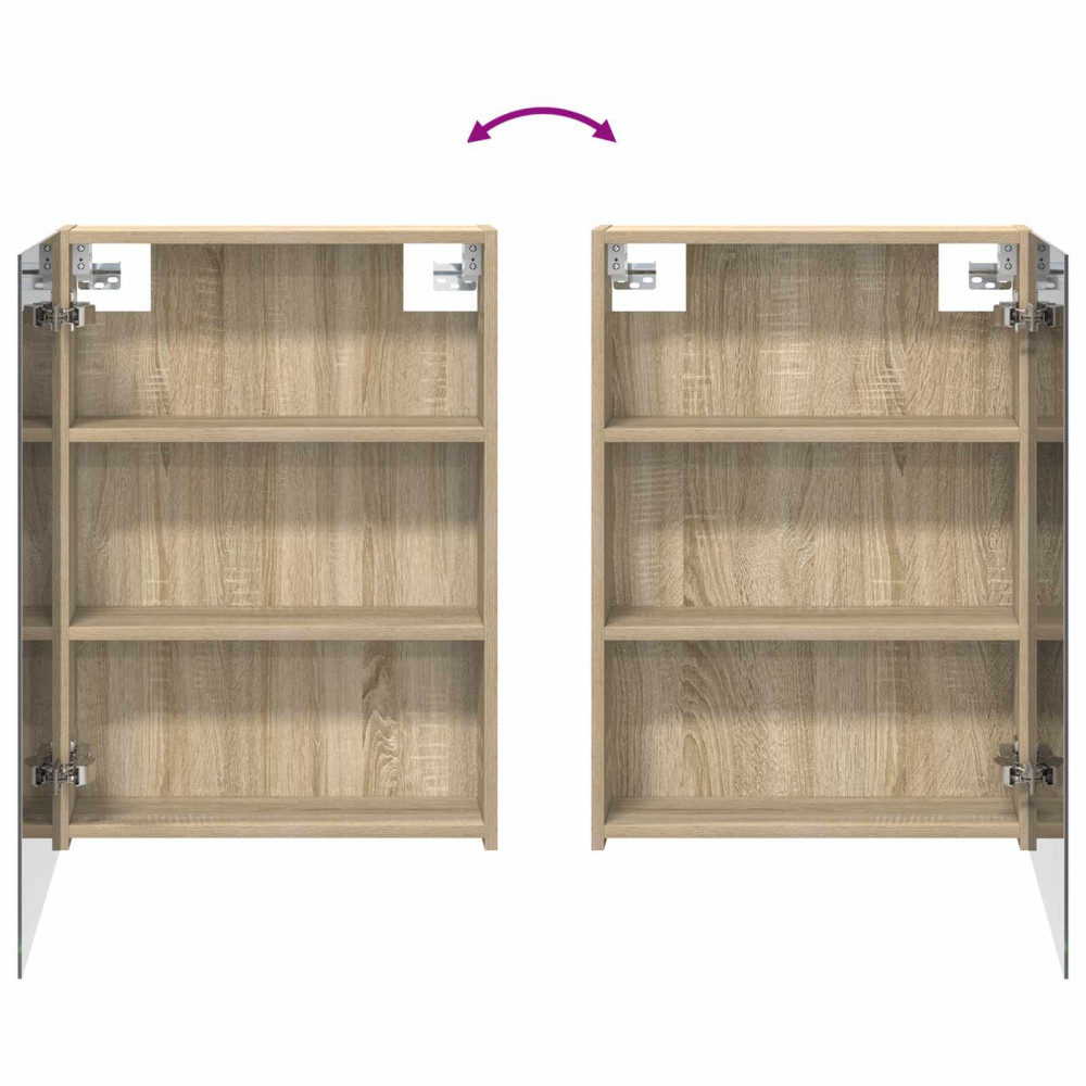 Produktbild för Badrumsskåpsset 3 pcs 140 x 14,5 x 70 cm Konstruerat trä