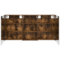 Produktbild för Badrumsskåpsset 3 pcs 140 x 14,5 x 70 cm Konstruerat trä