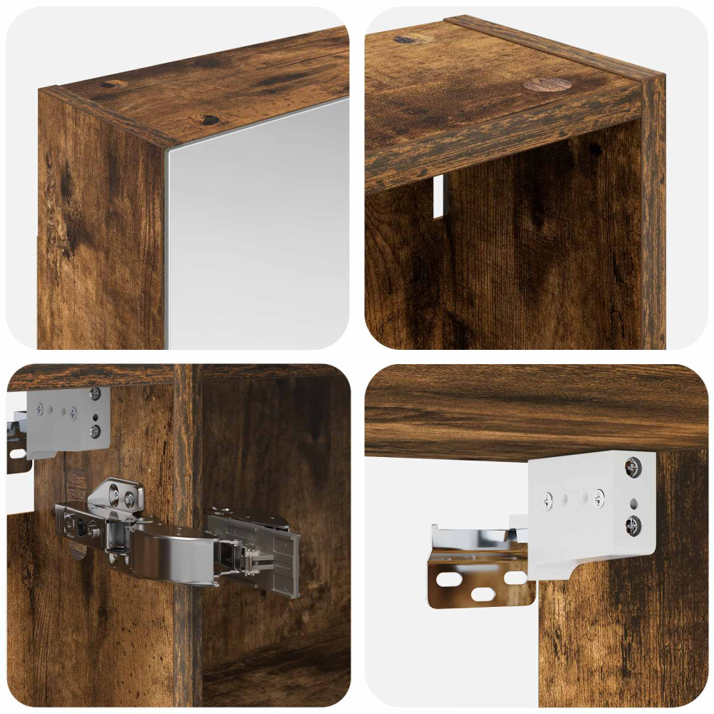 Produktbild för Badrumsskåpsset 3 pcs 140 x 14,5 x 70 cm Konstruerat trä