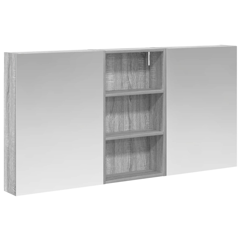 Produktbild för Badrumsskåpsset 3 pcs 140 x 14,5 x 70 cm Konstruerat trä