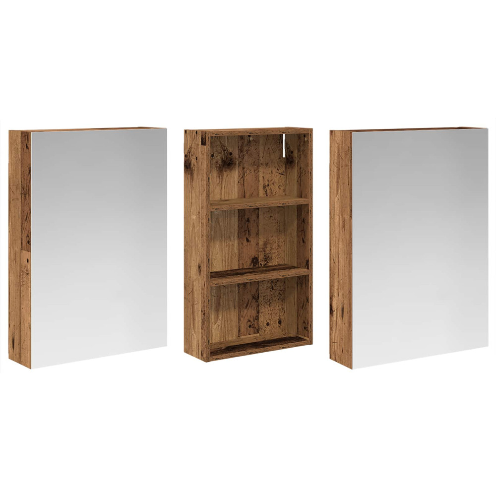 Produktbild för Badrumsskåpsset 3 pcs 140 x 14,5 x 70 cm Konstruerat trä