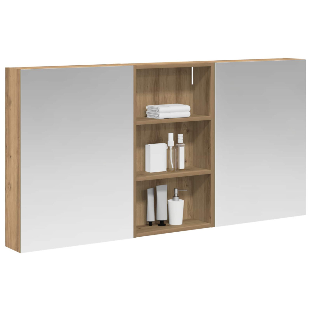 Produktbild för Badrumsskåpsset 3 pcs 140 x 14,5 x 70 cm Konstruerat trä