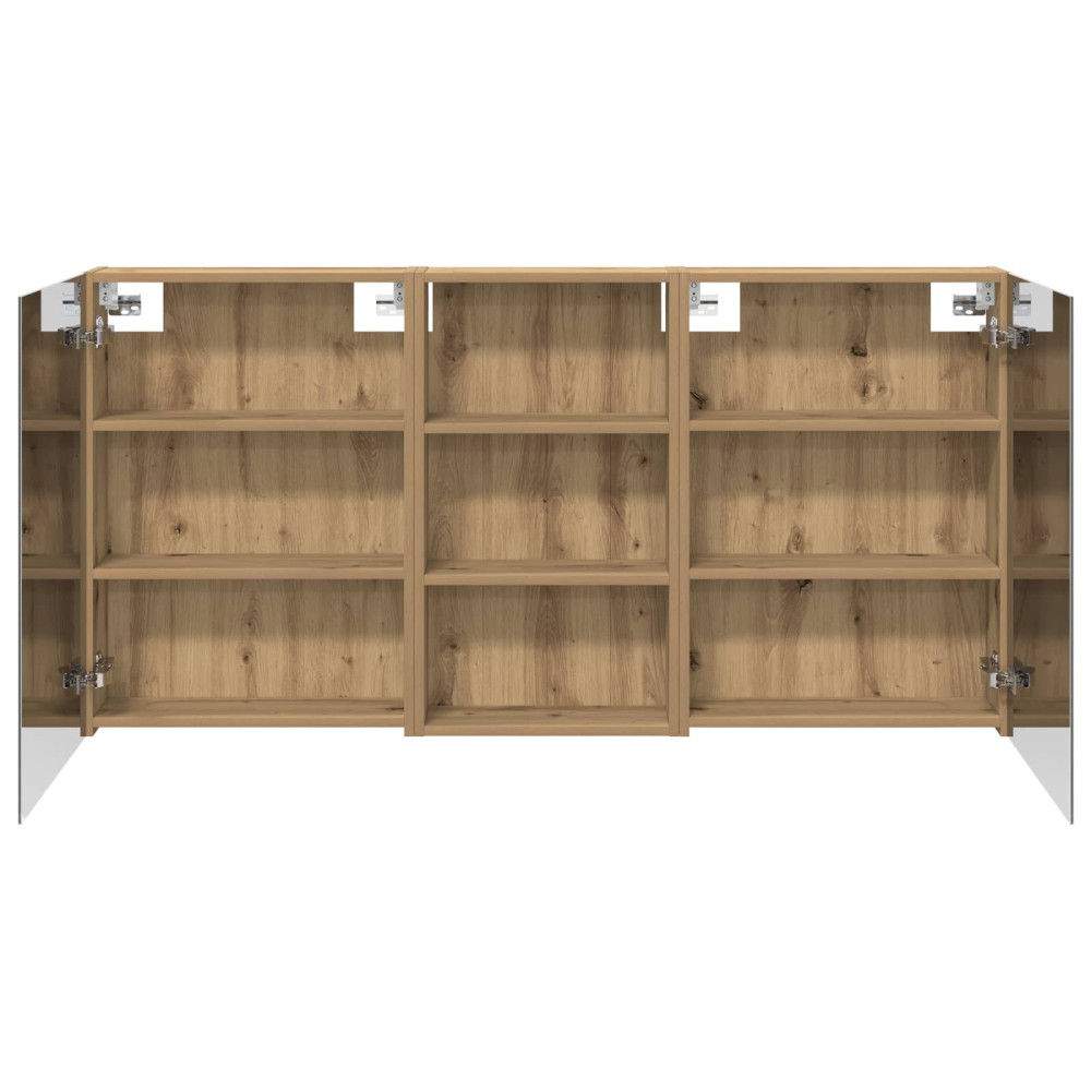 Produktbild för Badrumsskåpsset 3 pcs 140 x 14,5 x 70 cm Konstruerat trä