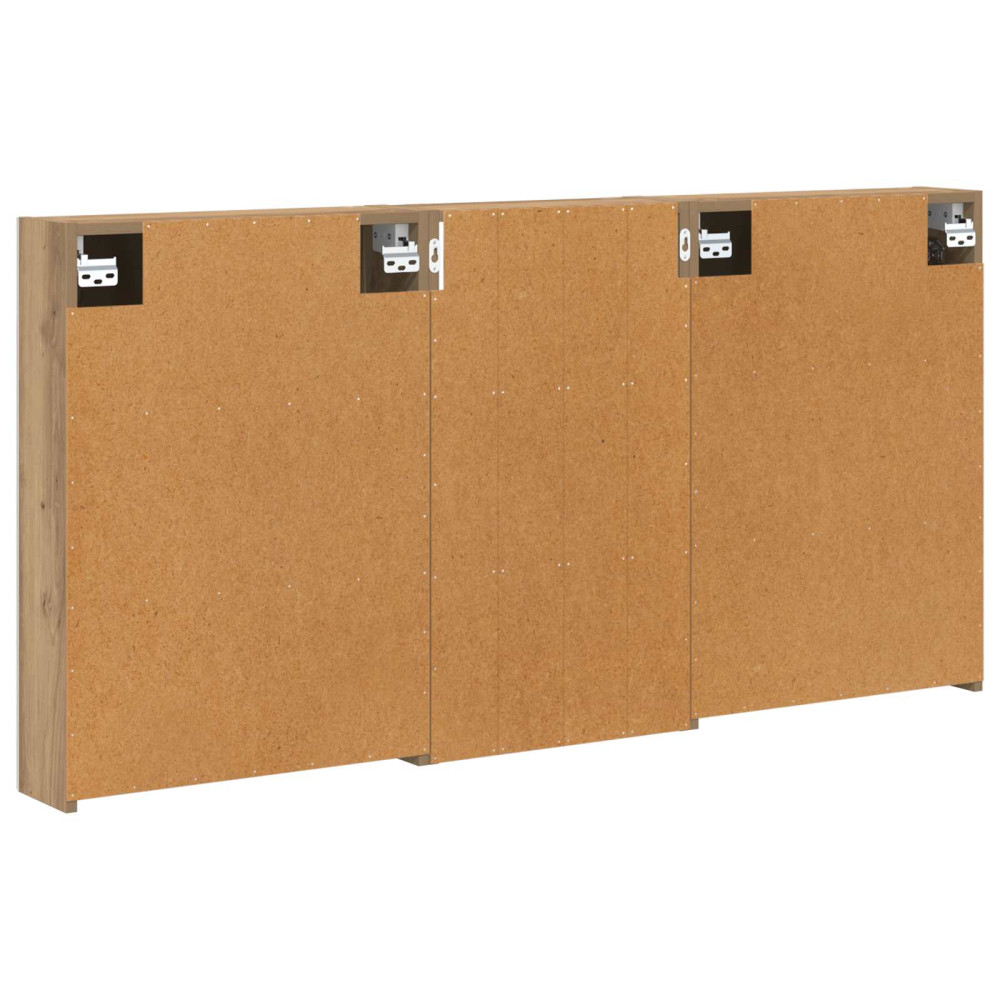 Produktbild för Badrumsskåpsset 3 pcs 140 x 14,5 x 70 cm Konstruerat trä