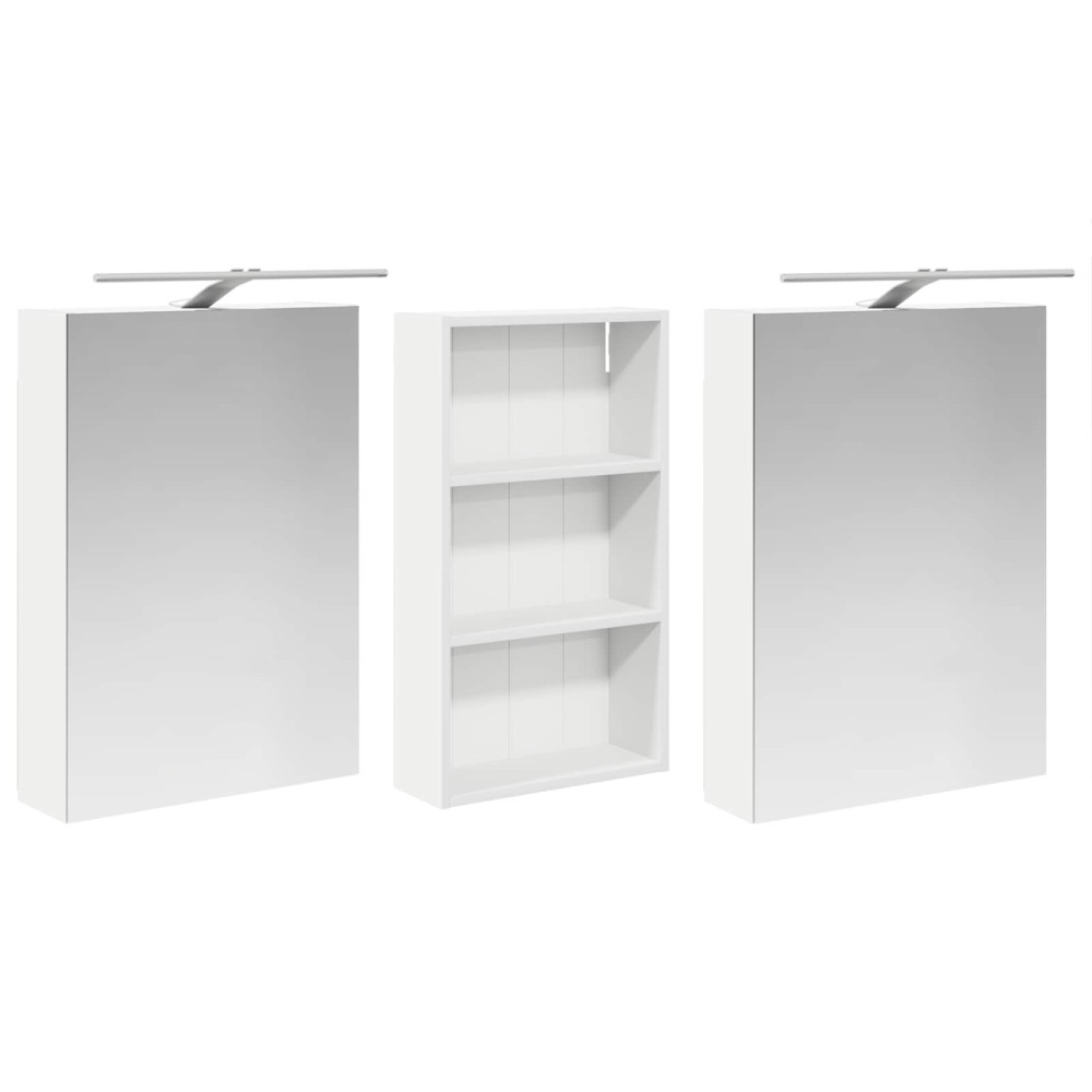 Produktbild för Badrumsskåpsset 3 pcs 140 x 14,5 x 70 cm Konstruerat trä